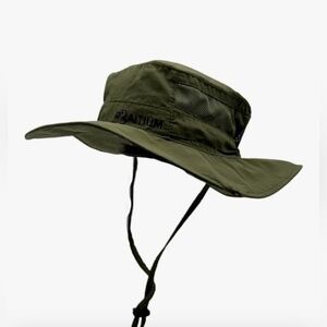 New-Olive Green Wide Brim 
Sun Hat Fishing,Beach Boonie Hat
Bottle opener in Rim